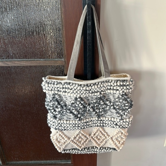 Panache wool nubby large Tote bag. NWOT - Picture 1 of 8